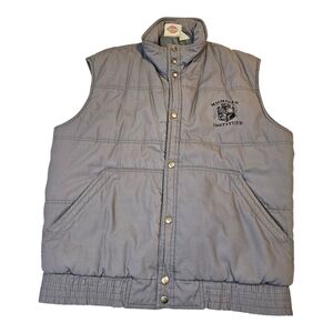 Vintage Dickies Puffer Vest Brass Button Down